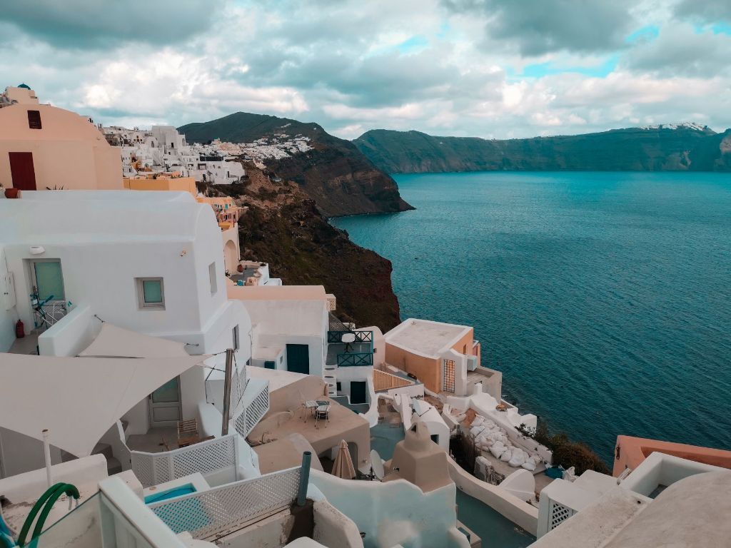 Oia Santorini View Winter