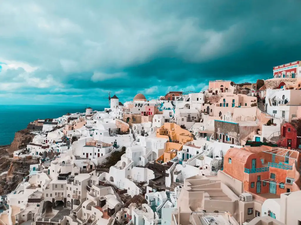 Winter Santorini Colourful Views