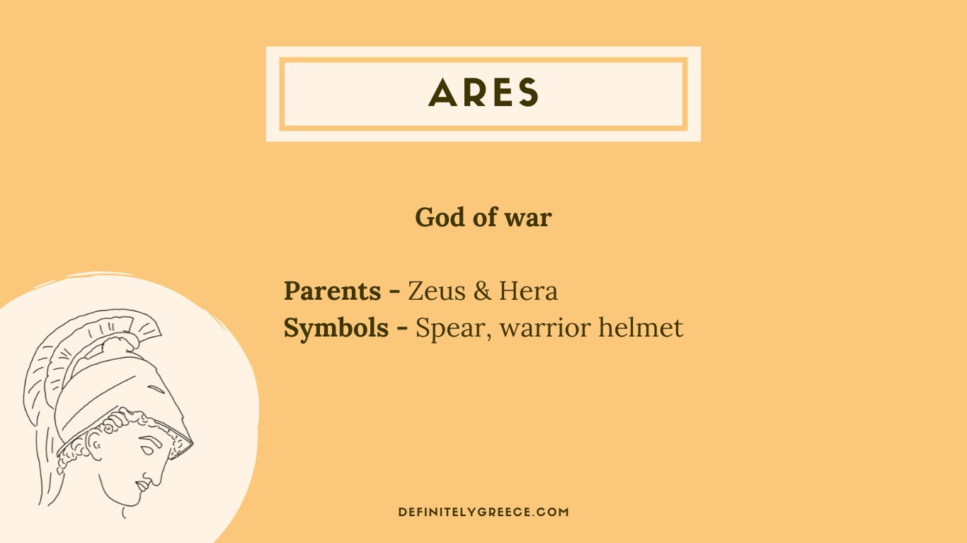 greek gods symbols chart