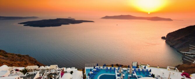 sunset santorini greece
